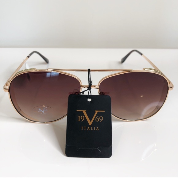Versace Accessories - 🎉HP Versace 19V69 Aviator Glitter Sunglasses Gold